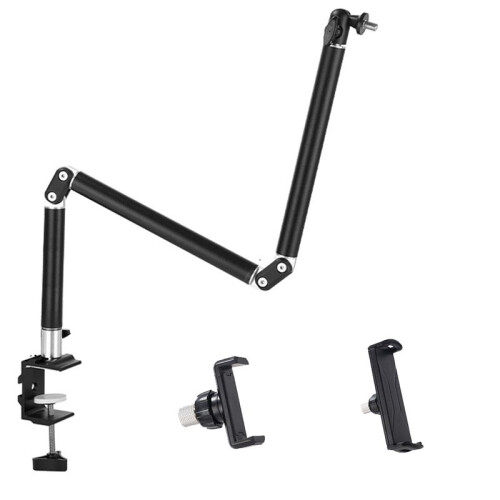 360 Folding Wall Mount Mobile Phone Bracket Angle Adjustable Stretch Tablet Bracket