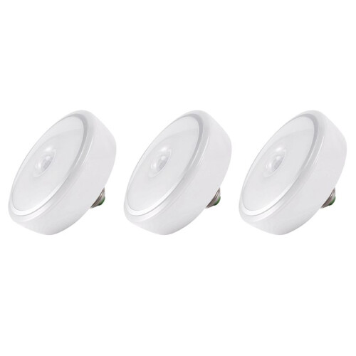 3X 15W Motion Sensor Light Bulb - Super Bright Motion Activated LED Bulb with Motion PIR Infrared Sensor