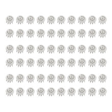 60PCS PCB 9Pin Ceramic B9A Vacuum Tube Socket Audio HIFI DIY Amps for 12AX7 12AU7 12AT7 ECC81 ECC82 ECC83 Silver-Plated