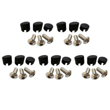 5Set Scooter Rear Back Mudguard Screw Rubber Cap Screw Plug Cover for M365 Electric Scooter Parts(Black)