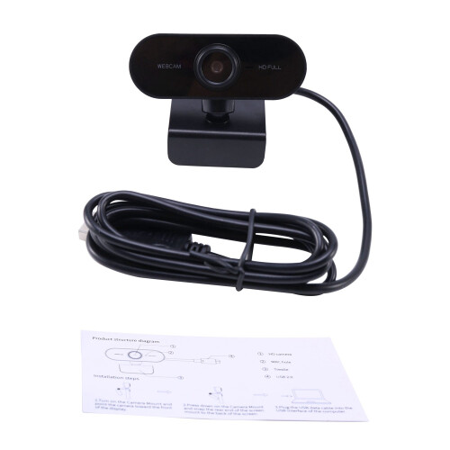 Webcam 1080p built-in microphone full HD, computer camera USB video