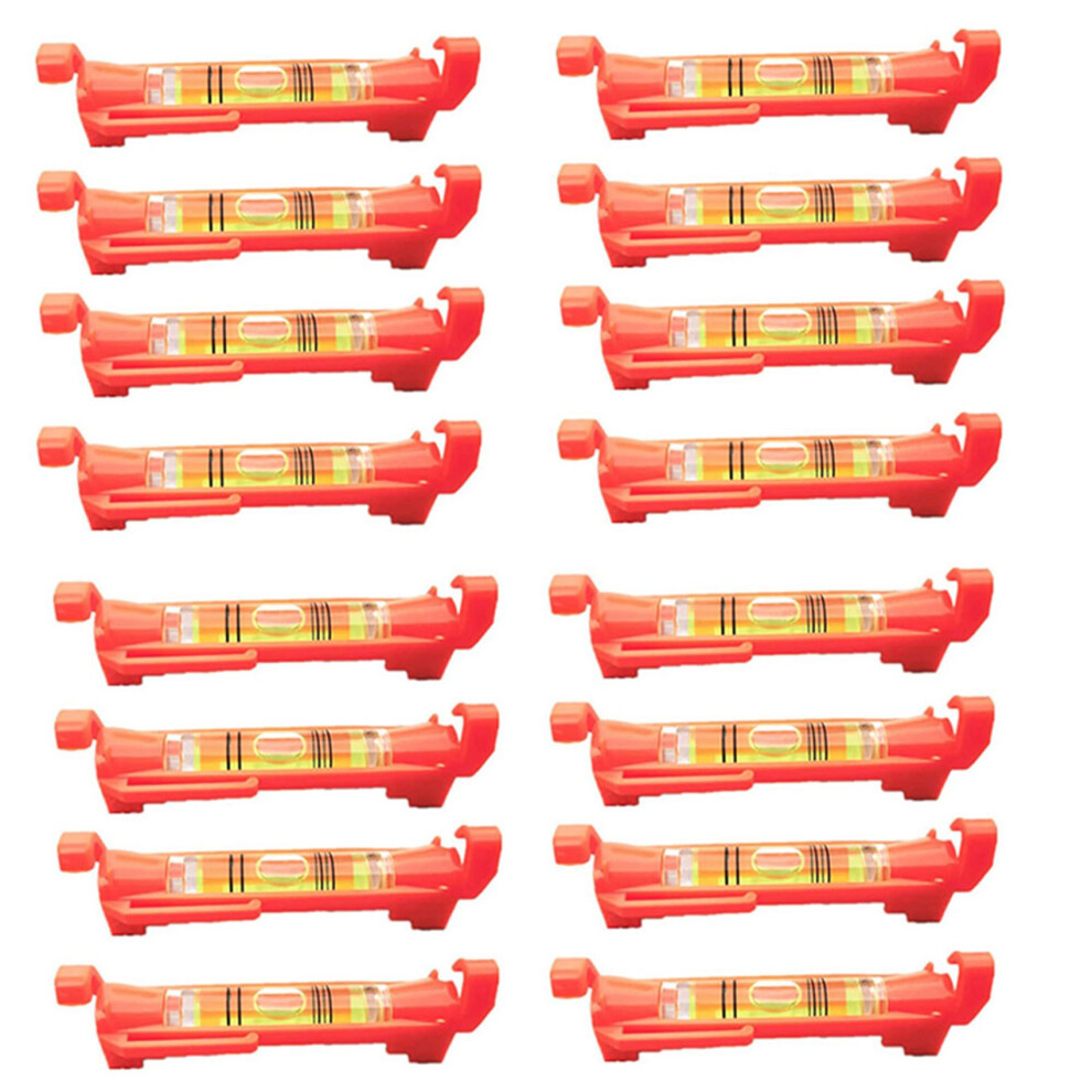 16Pcs String Level Hanging Bubble Levels For Leveling Surveying, Building Trades, Bricklaying, Etc. (Red) 4712548042119