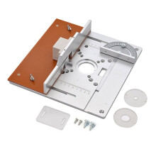 Aluminium Router Table Insert Plate Electric Wood Milling Flip Board with Miter Gauge Guide Set Table Saw Workbench-A