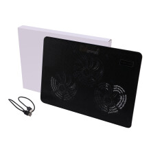 12"-17" Quiet Laptop Cooler Cooling Pad Stand With 2 USB Powered Fans UK