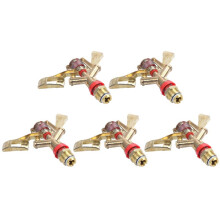 5X Varmny 1/2 Tums Dubbelkoppling Zinklegering 360 Graders Roterande Vipparm Vattensprinkler Spraymunstycke Trädgårdsbevattningssprinkler