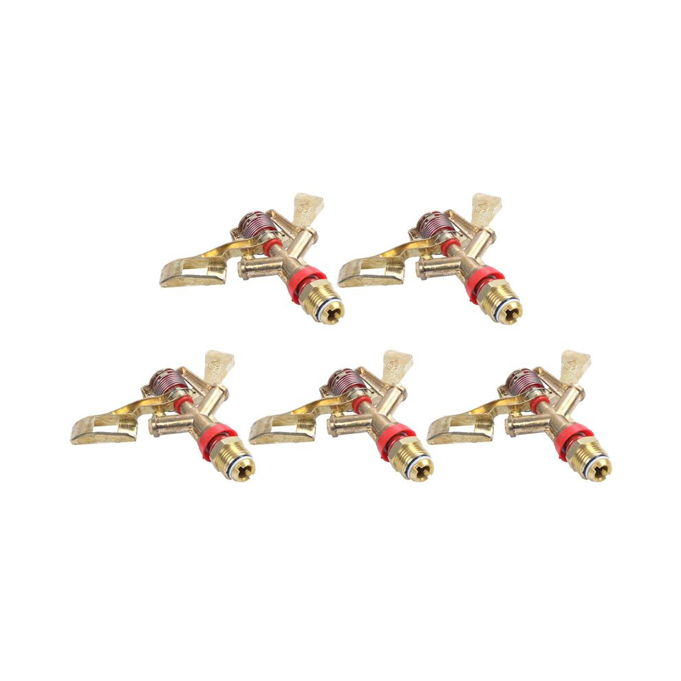 5X New 1/2 Inch Dual Connector Zinc Alloy 360 Degree Rotate Rocker Arm Water Sprinkler Spray Nozzle 6033169627775