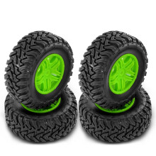 110mm RCCar Rubber Tires Wheel Rim Set for 1/10 Short Course Truck ARRMA SENTON-4X4 550 MEGA/XLH 9125 Slash Redcat/HSP,A