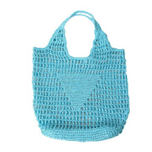 Summer Fashion Beach Bags Women Shoulder Bag Hollow Handwoven Simple Soft Handbag Large Casual Tote Storage Bag D