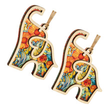 Pack of 2 Stylish Elephant Ornament Suitable for Modern-color