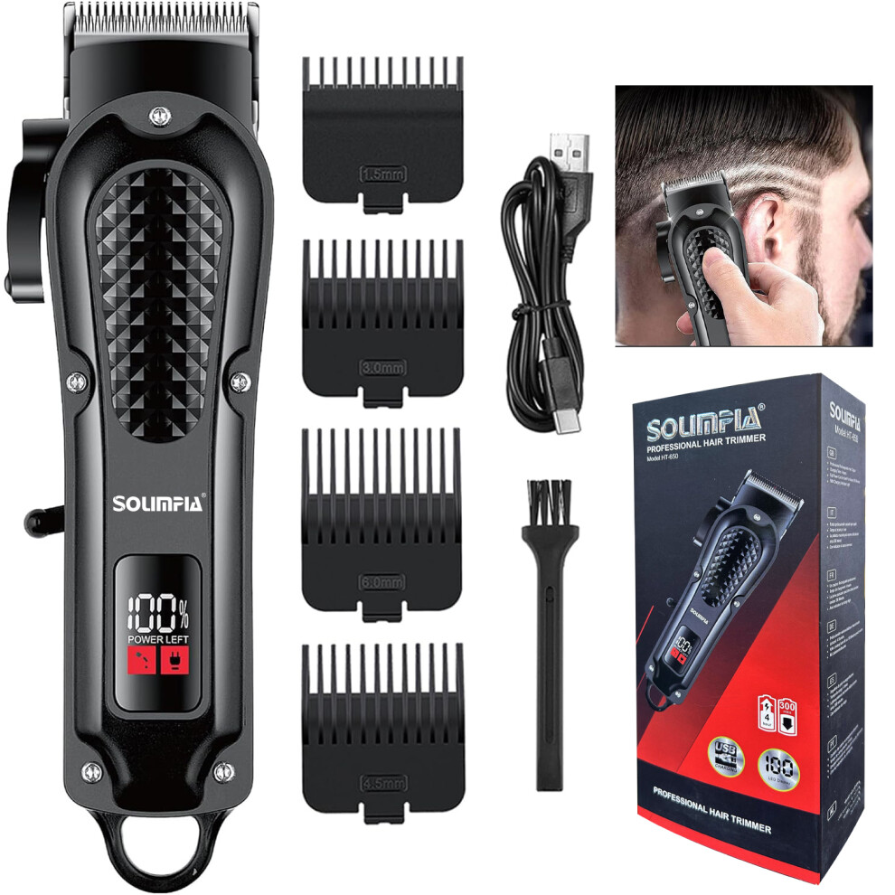 Hatteker Professional Hair Clippers Cordless Trimmer For Men Barber Hair Trimmer Solimpia