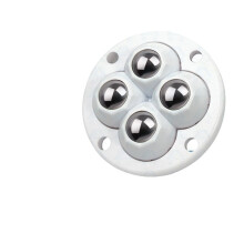 20PCS Lenkrollen, selbstklebende Schwenkrollen, hochbelastbare Möbelrollen (4er-Pack) White