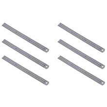 6X Righello in Acciaio Inox Misura Funzione Metric 30 Centimetri 12 Pollici