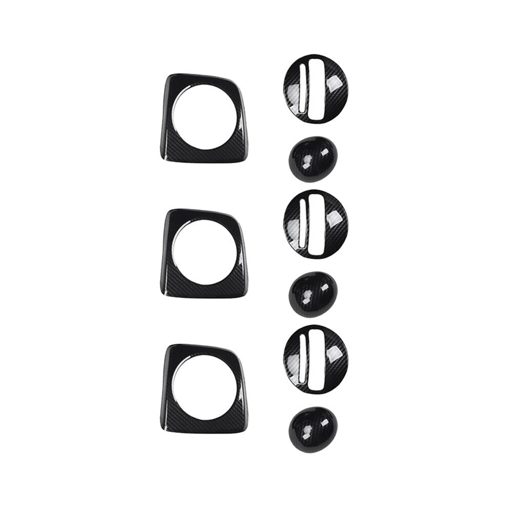 9Pcs At Car Carbon Fiber Gear Shift Panel Cover Frame Trim Rhd For 2006-2011 Rhd 4712741383804