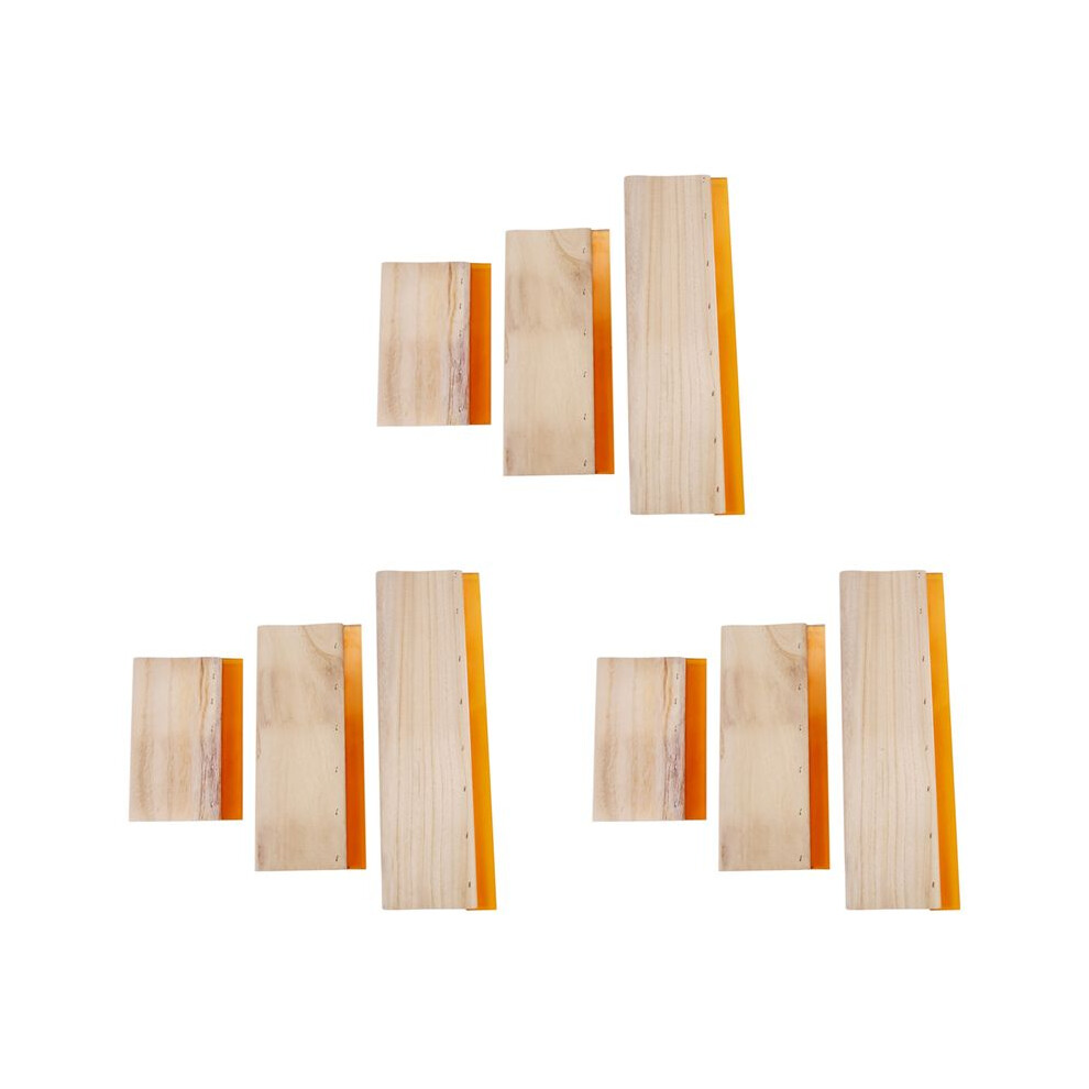 9 Pcs Silk Screen Printing Squeegee Ink Scaper Scratch Board Tools 16Cm 24Cm 33Cm 4713321047925
