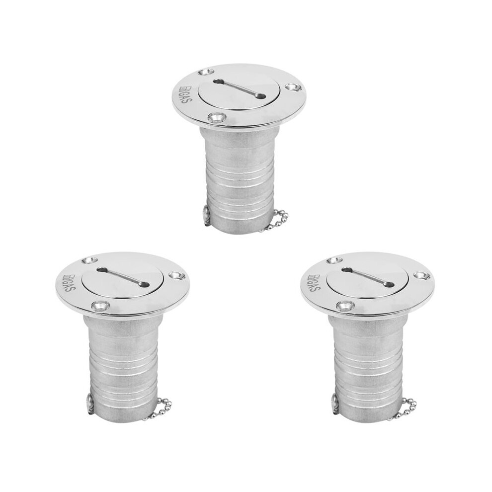 3X 38Mm 1.5 Inch Marine Stainless Steel Boat Deck Fill/ Filler Port Gas Fuel Tank With Key Cap 6032519324135