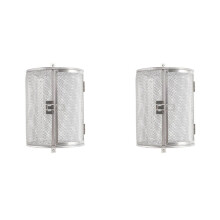 2X Cestello per Girarrosto,14X18Cm Gabbia per Forno nel Acciaio Inossidabile per Cestello per Arrosti Barbecue Grill Strumento per Utensili da Forno