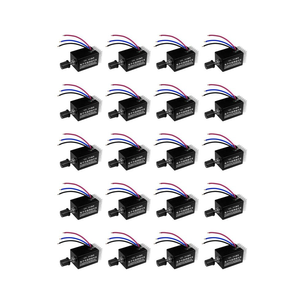 20Pc Motor Speed Regulator 12V/24V 10 A Motor Speed Controller For Car Truck Fan Heater Control 4713089288998