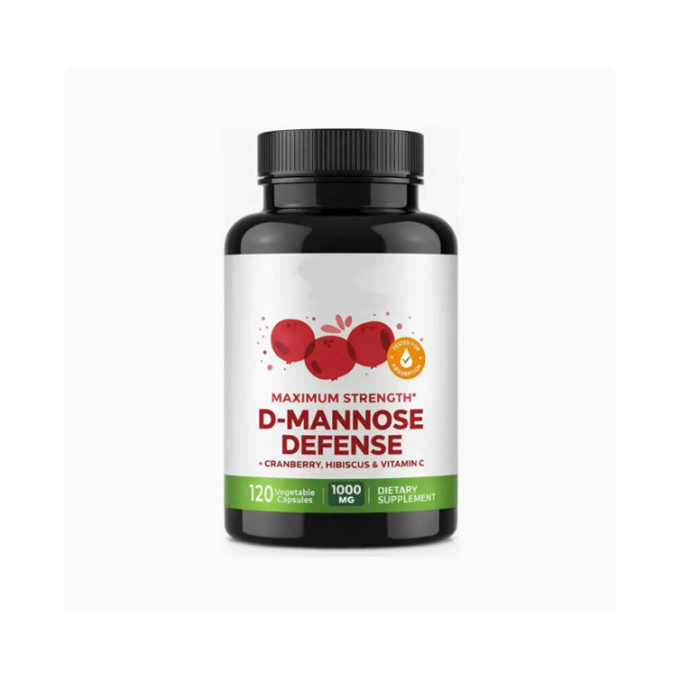 (120 Count (Pack of 1)) Mannose 1000mg Capsules with Cranberry Supplement,Urinary Tract & Bladder Support - 120 Caps