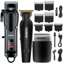 HATTEKER Set profesional de cortapelos para hombres, con cortapelos y recortador de pelo