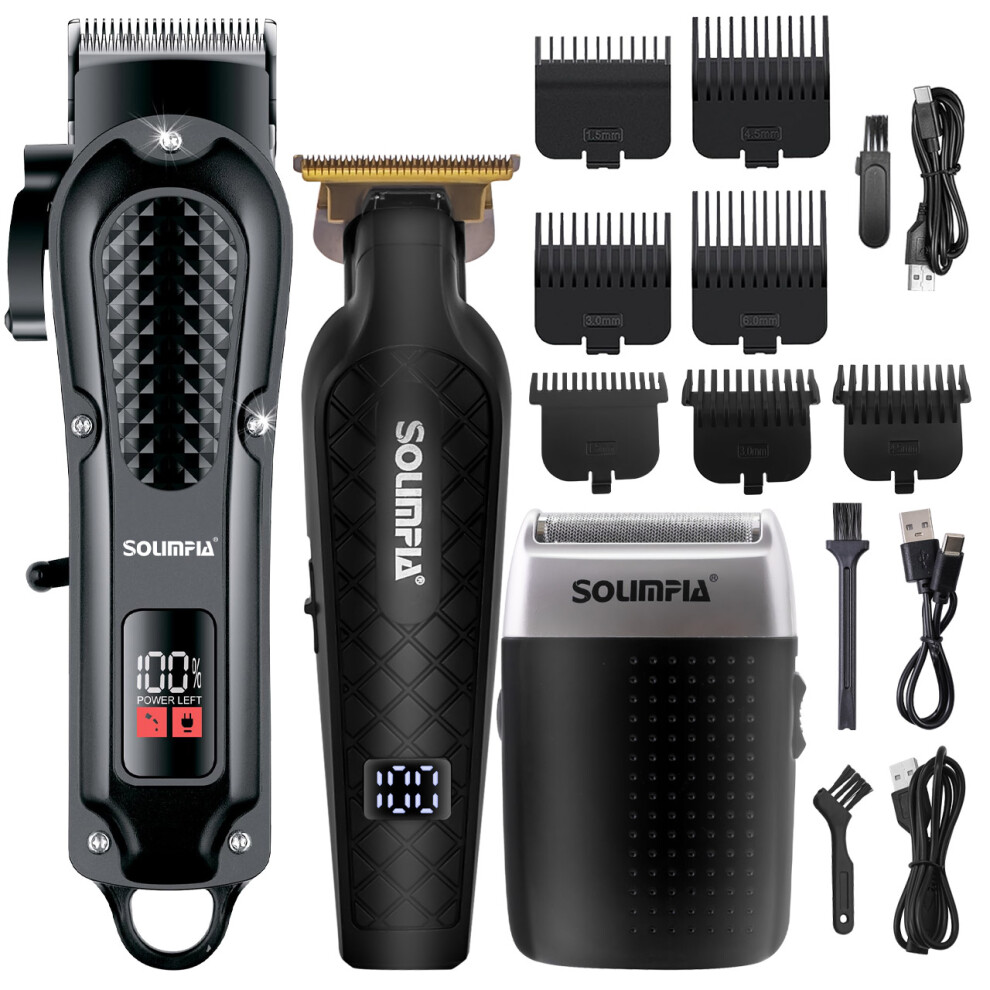 Hatteker Solimpia Professional Hair Trimmer Cordless Beard Trimmer Electric Shaver Set
