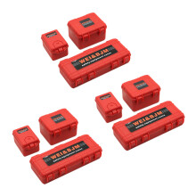 9Pcs Plastic Rc Car Storage Box Decoration Tool for Trx4 Axial Scx10 90046 D90 1/10 Rc Crawler Accessories Red