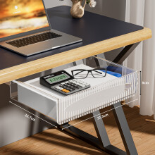 (White) Un organizer dedicato per cassetti da scrivania, realizzato in materiale PET leggero, caratterizzato da un design compatto e