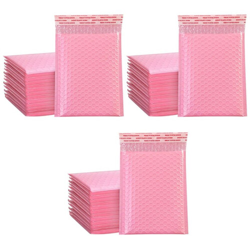 Buste Nel Busta di Schiuma da 150 Pezzi Buste Autosigillanti Buste Imbottite con Busta per  Busta Rosa