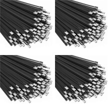 Bridas de Metal Con Cremallera, Color Negro, 400 Unidades, 11,8 Pulgadas, Acero Inoxidable 304, Bridas para Cables Recubiertas de Epoxi para