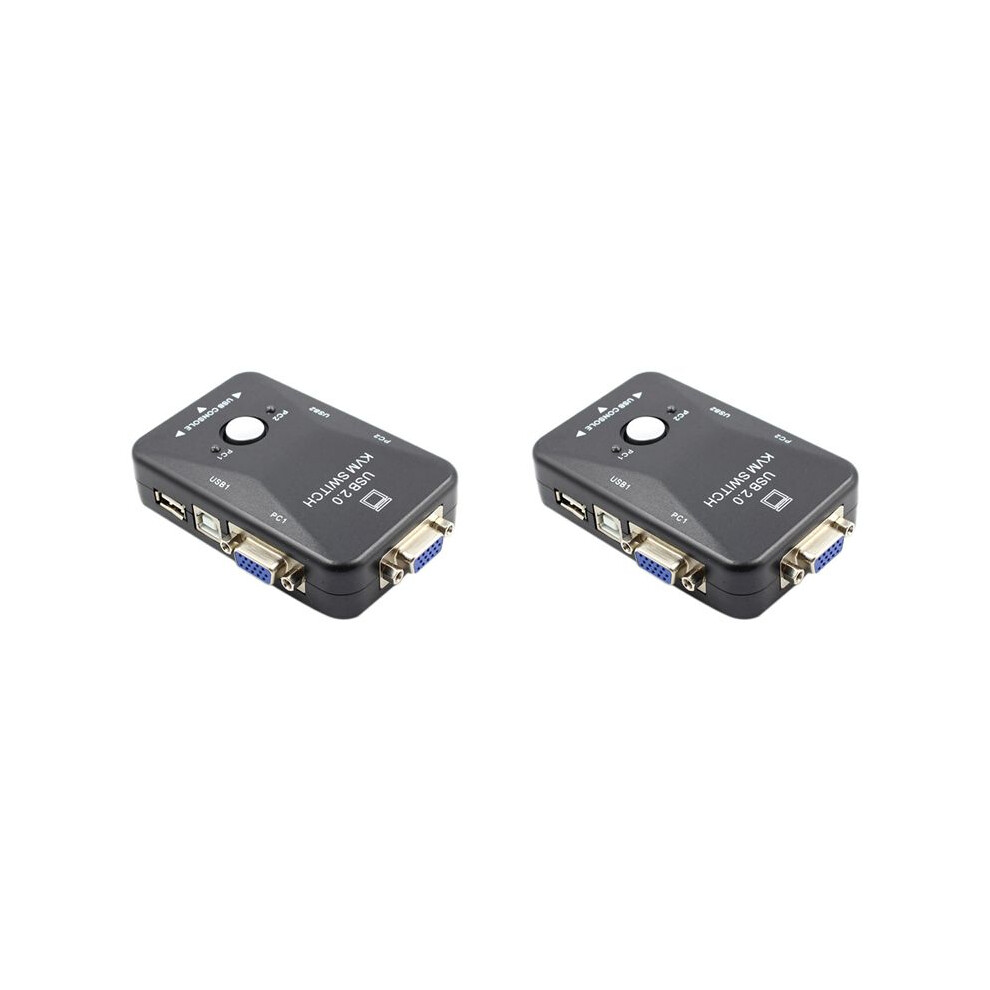 2X Kvm 2 Port Vga Usb 2.0 Kvm Mouse Switcher Keyboard 1920X1080 Box Sharing Vga Splitter 4711174018475