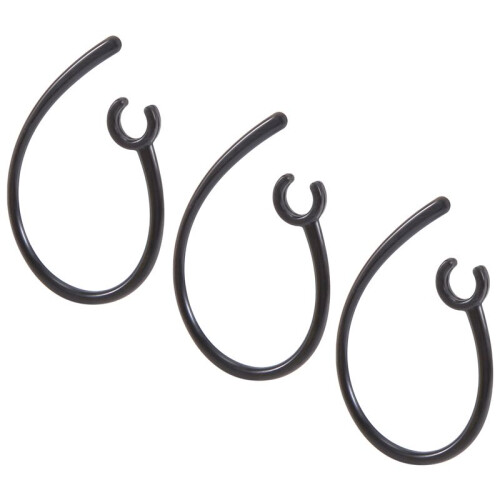 3 Pcs Handfree 5.5Mm Hole Black Plastic Earhook for  Earphone