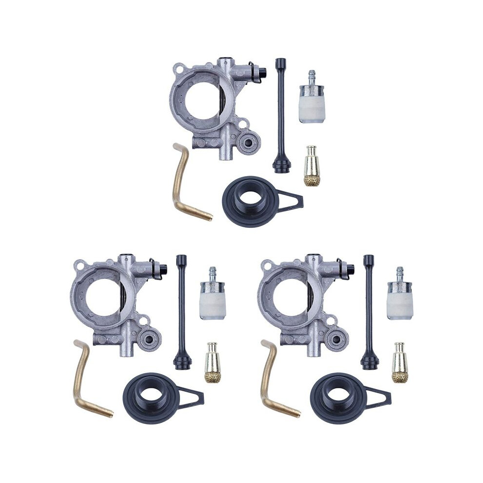 3X Oil Pump Worm Gear Oil Hose Filter Kit For 365 371 372 Xp 372Xp 362 Chainsaw 6033193041394