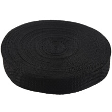 25mmx20m Roll Nylon Tape Strap For Webbing Bag Strapping Belt Making DIY - Black