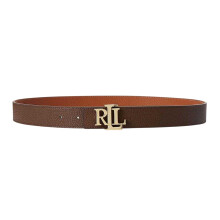 (L, Chocolate/Dark Tan) Ralph Lauren Womens/Ladies Lauren Leather Belt