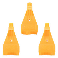 3X 1/4BSP Male Thread ABS Single Hole Air Blow Off Flat Jet Nozzle Yellow