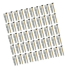 Lot de 50 boulons d'expansion en fer, vis de fixation pour-M6x30