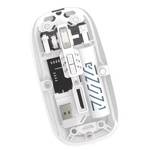 Mouse Wireless Trasparente Dual Mode 2.4G  Mouse Ricaricabile Mouse per Computer Cordless Silenzioso per PC Laptop A