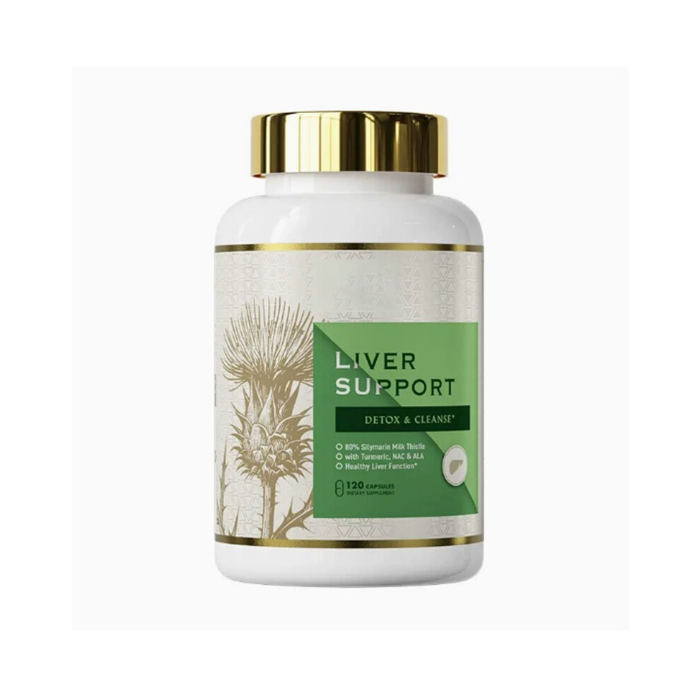 (120 Count (Pack of 2)) Liver Cleanse Detox & Repair 80% Silymarin, with NAC, Turmeric & Dandelion for Liver & Antioxidant Support,120 Counts