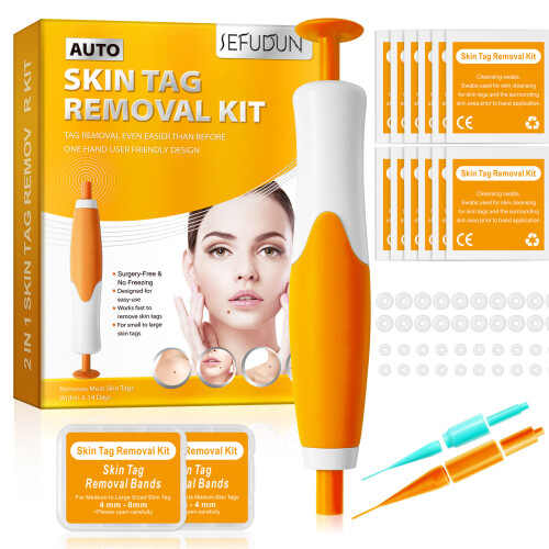 (Orange) Auto Skin Tag Removal Kit