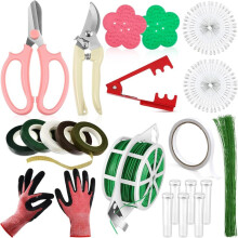Floral Arrangement Tool Kit Rose Thorn Remover Tree Pruner Pruning Gloves 22/26 Gauge Paddle Wire Pole Corsage Pin B