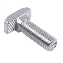 M8 Thread T-Slot Drop-in Stud Sliding Screw Bolt Silver Tone 20Pcs