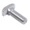 M8 Thread T-Slot Drop-in Stud Sliding Screw Bolt Silver Tone 20Pcs 1