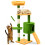 VOUNOT Cat Tree with Scratching Posts Multi - Level Cat Activity 112cm Green&Orange 2