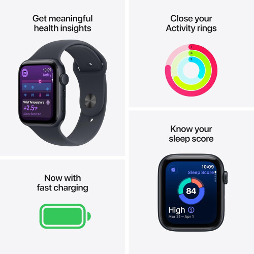 Apple Apple Watch SE 3 GPS+Cellular 40 mm Αλουμίνιο Αστρόφως MEP64 S/M με Αθλητικό Λουράκι Αστρόφως 1