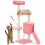 VOUNOT Cat Tree with Scratching Posts Multi - Level Cat Activity 112cm Pink 2