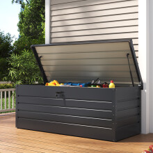 600L Metal Outdoor Lockable Garden Storage Box, Anthracite