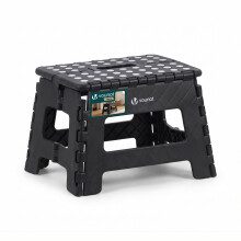 VOUNOT Folding Step Stool, Anti-Slip Folding Stool, 32x25x22 cm, Black
