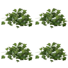 4 Pcs 2M Long Artificial Plants Green Ivy Leaves Grape Vine Fake Parthenocissus Foliage Leaves Home Decoration
