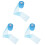 3Rolls Sky-Blue Cuttable Athletic Wrap Convenient Elastic Sports Tape 1