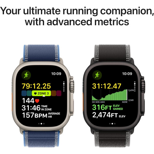 Apple Apple Watch Ultra 3 GPS+Cellular 49 mm Μαύρη Θήκη Τιτανίου MF1D4 S/M Μαύρο/Ανθρακί Trail Loop 2