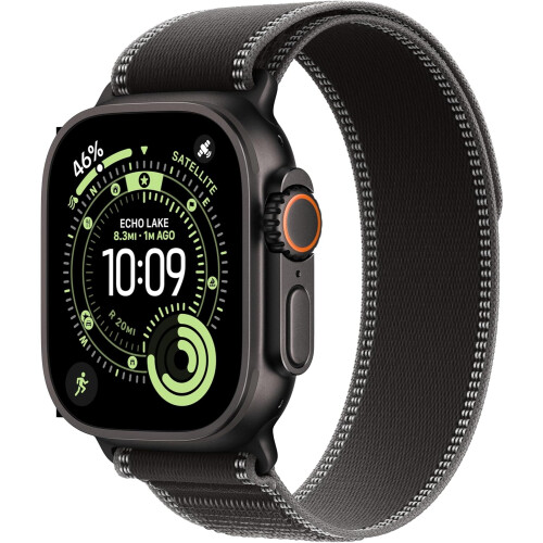 Apple Apple Watch Ultra 3 GPS+Cellular 49 mm Μαύρη Θήκη Τιτανίου MF1D4 S/M Μαύρο/Ανθρακί Trail Loop